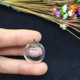 20 Sets Glass Bubble Globe Vial Cover Necklace Pendant DIY Jewelry Accessory