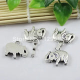 Antique Silver Elephant Lobster Clasp for DIY Jewelry 20 Sets