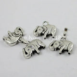 Antique Silver Elephant Lobster Clasp for DIY Jewelry 20 Sets