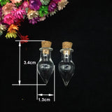 20 Mini Cork Stopper Glass Bottles Vials Containers Small Perfume Wishing Bottle