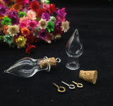 20 Mini Cork Stopper Glass Bottles Vials Containers Small Perfume Wishing Bottle