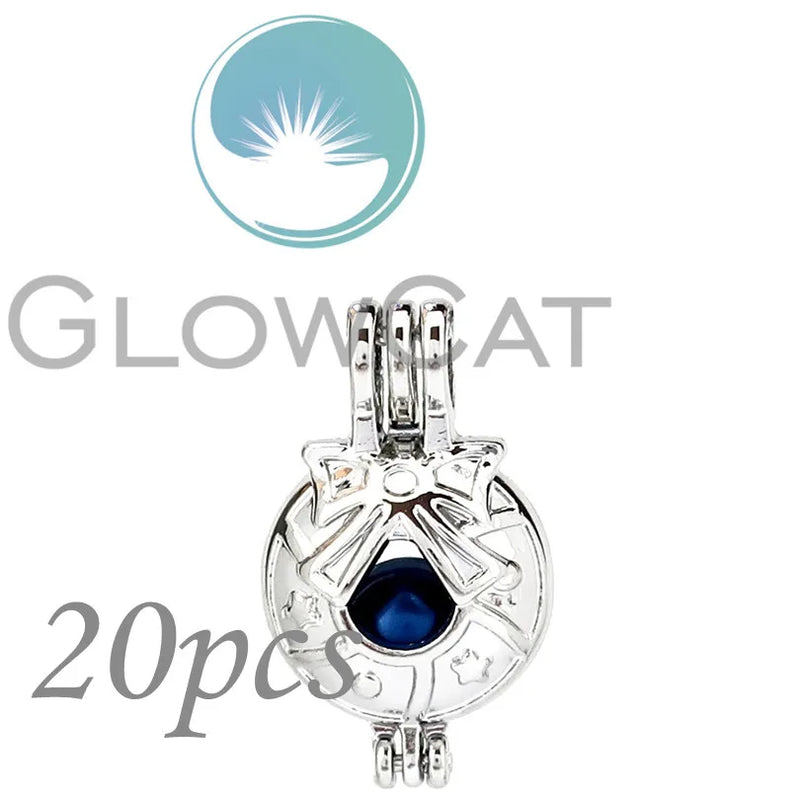 Bowknot Christmas Wreath Beads Cage Perfume Diffuser Aroma Pearl Locket