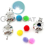 Bowknot Christmas Wreath Beads Cage Perfume Diffuser Aroma Pearl Locket