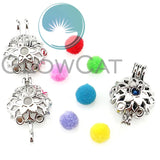 Christmas Snowflake Beads Aroma Pearl Cage Pendant