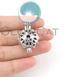 Christmas Snowflake Beads Aroma Pearl Cage Pendant