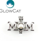 KK588 Letter MOM Beads Cage Oil Diffuser Pendant Jewelry Making Locket