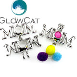 KK588 Letter MOM Beads Cage Oil Diffuser Pendant Jewelry Making Locket