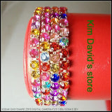 20x Rhinestone Crystal Stretch Bracelets Women Girls Jewelry