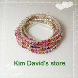20x Rhinestone Crystal Stretch Bracelets Women Girls Jewelry