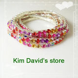 20x Rhinestone Crystal Stretch Bracelets Women Girls Jewelry