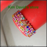 20x Rhinestone Crystal Stretch Bracelets Women Girls Jewelry