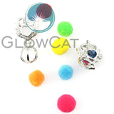Silver Heart Crown Beads Cage Locket Pendant KK1210
