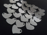 20x Stainless Steel Love Heart Pendant Charms for DIY Jewelry