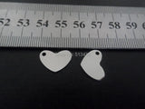 20x Stainless Steel Love Heart Pendant Charms for DIY Jewelry