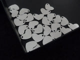 20x Stainless Steel Love Heart Pendant Charms for DIY Jewelry