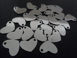 20x Stainless Steel Love Heart Pendant Charms for DIY Jewelry