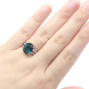 London Topaz CZ Silver Rings - Daily Wear Drop