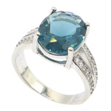 London Topaz CZ Silver Rings - Daily Wear Drop