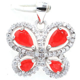 Genuine Ruby Pink Tourmaline Tanzanite 925 Silver Pendant