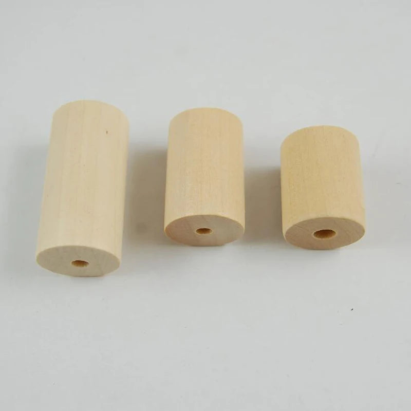 20x25 20x30 20x40mm Natural Wooden Tube Beads DIY Craft 100PCS/LOT