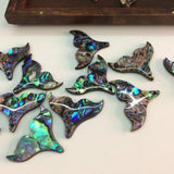 Natural Abalone Shell Fish Tail Earring Charms Necklace Pendants DIY Jewelry