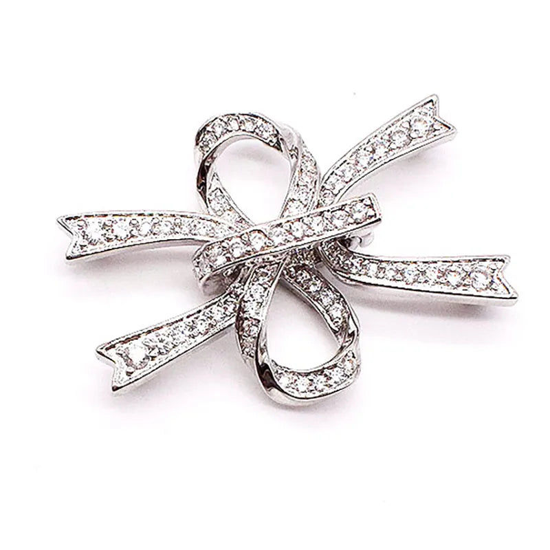 20x28mm High Quality Women's Bow CZ Pearl Bracelet Buckle