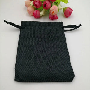 10pcs Ribbon Jute Bag Gift Bags For Jewelry Wedding Christmas Drawstring Pouches