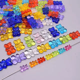 20x30mm Rainbow Bear Acrylic Beads for Jewelry Making