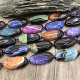 20x40mm Multicolor Agates Druzy Slice Pendant Beads 9PCS