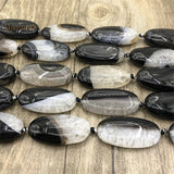 20x40mm Natural Agate Quartz Slice Pendant Beads 9PCS