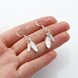 925 Sterling Silver Leaf Feather Connection Charm Pendant for Jewelry Making