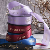 Bronzing Polyester Ribbon Flowers Greetings Ribbon