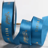 Bronzing Polyester Ribbon Flowers Greetings Ribbon