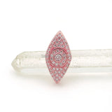Micro Pave Clear CZ Eye Of Chakra Relief Flat Beads for DIY Bracelets Necklaces