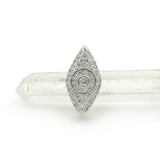 Micro Pave Clear CZ Eye Of Chakra Relief Flat Beads for DIY Bracelets Necklaces