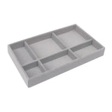 Velvet Jewelry Display Tray Case Stackable Jewellery Holder Portable