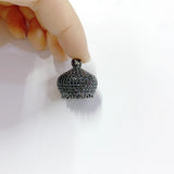 21*21mm High Brass CZ Crown Tassel Caps DIY Jewelry Findings Accessories