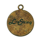 Life String Pattern Patina Pendant Round Alloy Charms