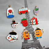 Colorful Alloy Small Pendant Christmas Style Charms DIY Findings Jewelry Making