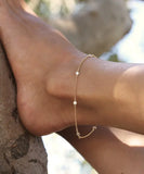 21+3cm CZ Anklet 925 Sterling Silver Women Ankle Bracelet