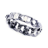 21.5cm Evil Skull Bracelet Stainless Steel Band Party Style Men