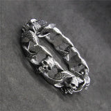 21.5cm Evil Skull Bracelet Stainless Steel Band Party Style Men
