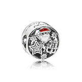 925 Sterling Silver Christmas Snowman House Charm DIY Stone for Women