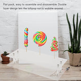 21 Hole Acrylic Cake Lollipop Clear Display Stand Holder Base Shelf