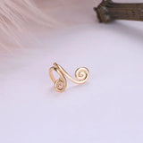 Punk Personality Sun Wukong Clip Earring Flower Shape Geometric Earring