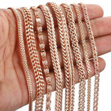 21 Styles 585 Rose Bracelet for Women Men Girl Snail Curb/Weaving Link Chains