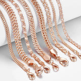 21 Styles 585 Rose Bracelet for Women Men Girl Snail Curb/Weaving Link Chains