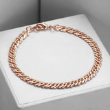 21 Styles 585 Rose Bracelet for Women Men Girl Snail Curb/Weaving Link Chains