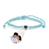 Personalized Braided Projection Bracelets with Picture - Custom Memorial Gift