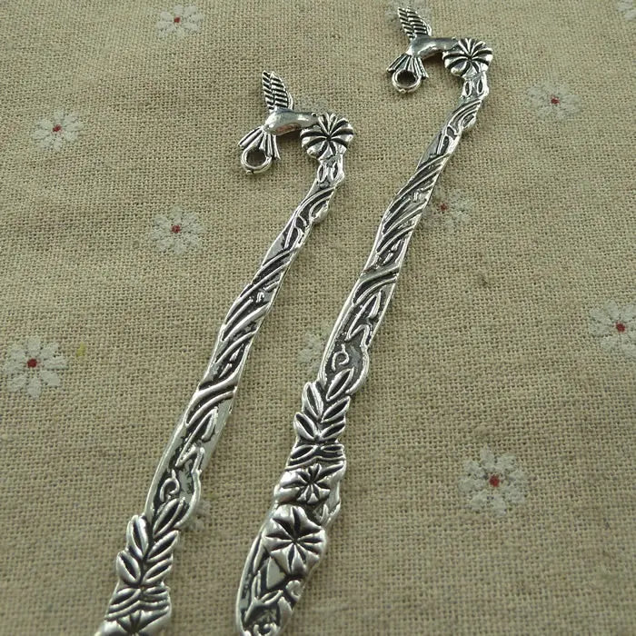 Set of 21 Tibetan Silver Bird Bookmarks 117x24mm